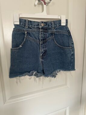 Vintage-Inspired Blue Denim Jean Shorts